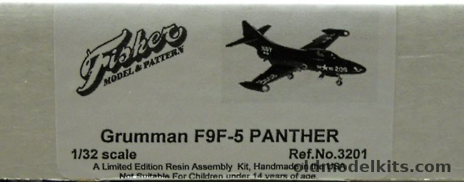 Fisher Model & Pattern 1/32 Grumman F9F-5 Panther, 3201 plastic model kit